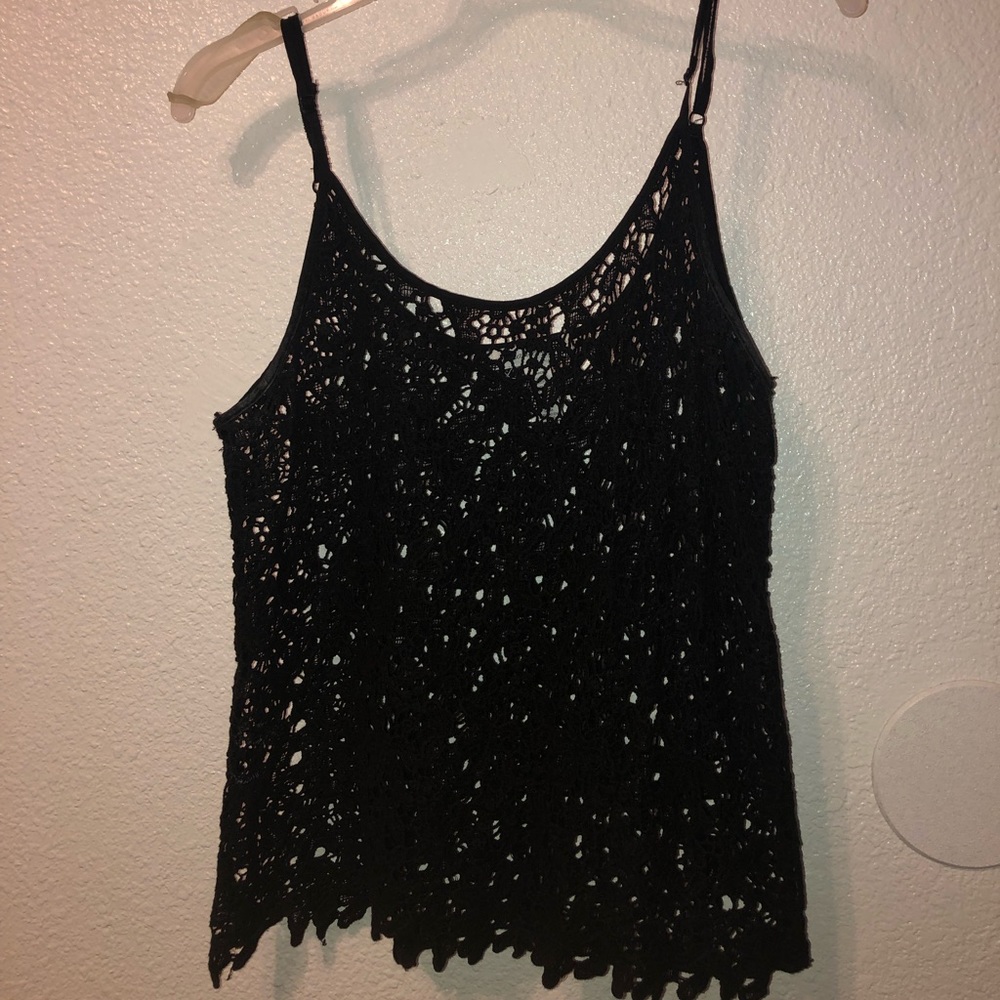 Black see through top